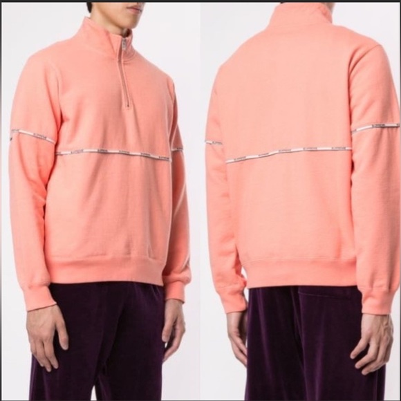 Supreme Logo Piping Quarter Zip Sweatshirt - Picture 4 of 14